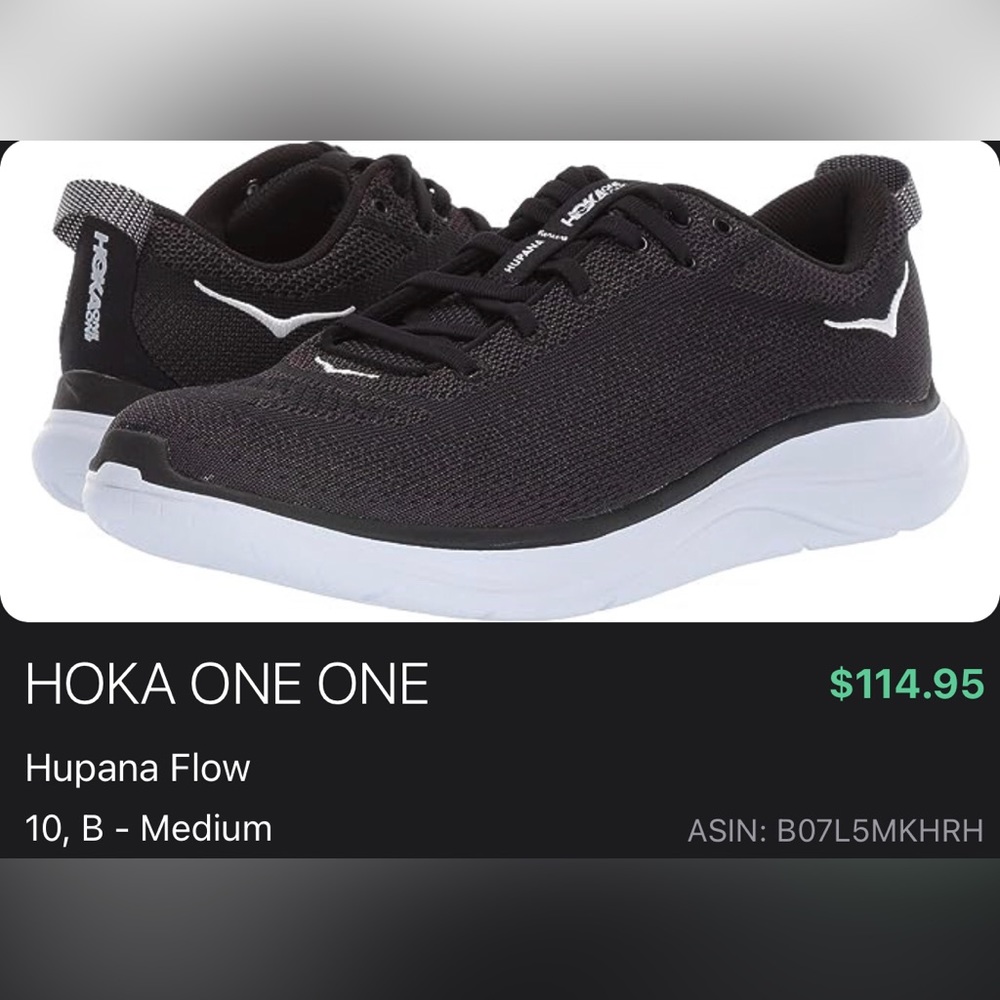 Brand New, never worn HOKA Hupana Flow shoes. Womens 10B